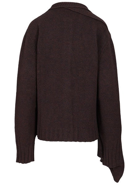 Cardigan con dettagli drappeggiati