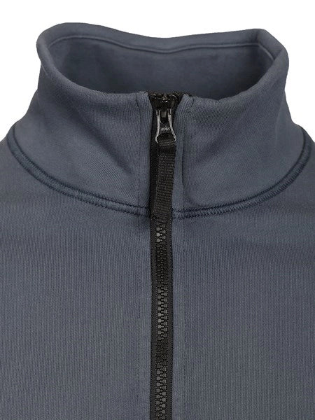 Felpa in cotone biologico con zip corta
