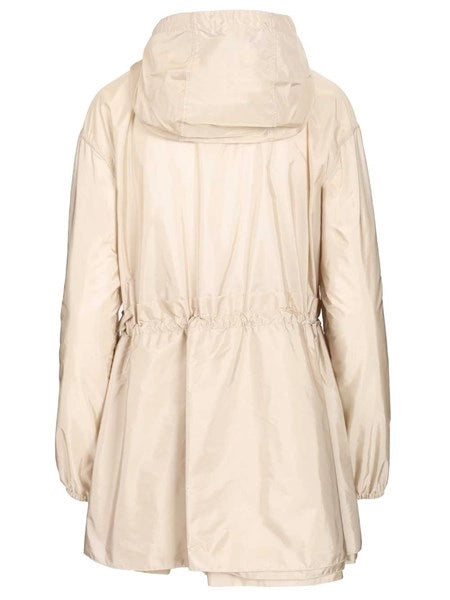 Giacca Impermeabile con Cappuccio e Ruches Weteau