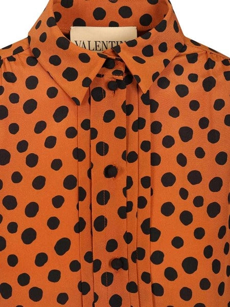 Camicia con stampa a pois