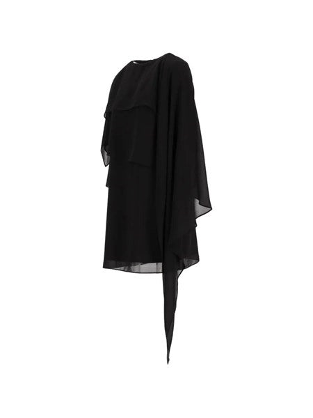 Miniabito in chiffon nero