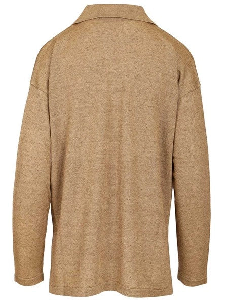 Cardigan in filato di lino