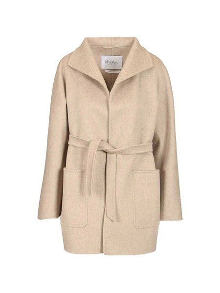 Cappotto cardigan corto in cashmere