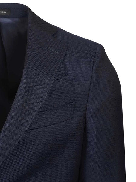 Blazer in lana blu