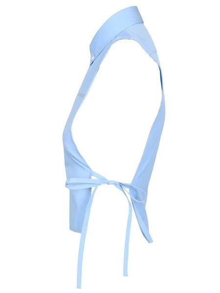 Camicia in popeline senza maniche