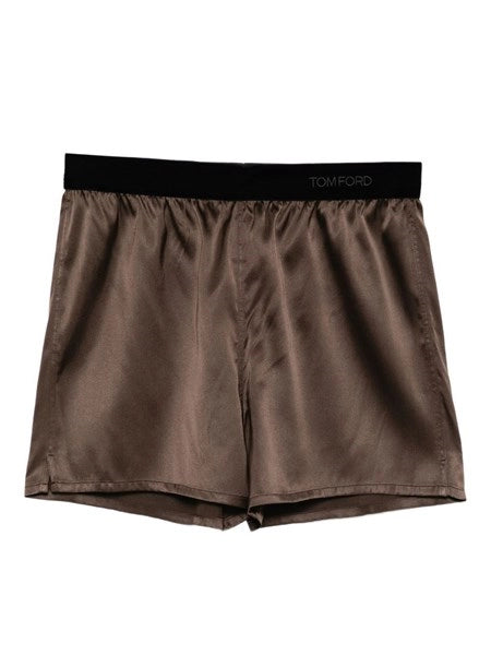 Shorts in raso di seta
