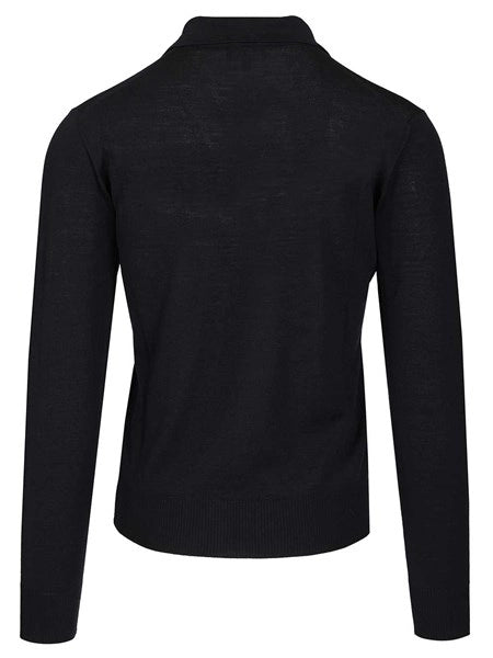 Polo maniche lunghe in lana