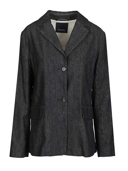 Giacca in denim stretch "Leone"