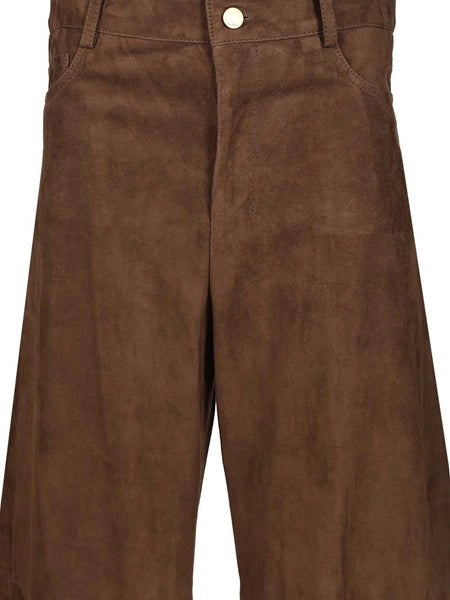 Pantalone in pelle scamosciata
