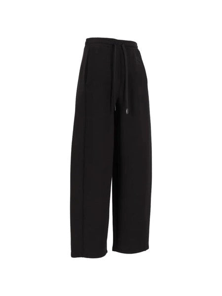 Pantalone flare in jersey stretch