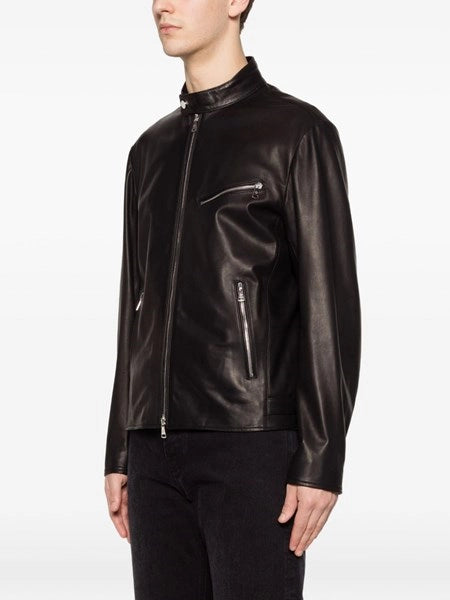 Giacca biker in pelle