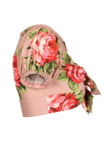 Top stampa bouquet rose