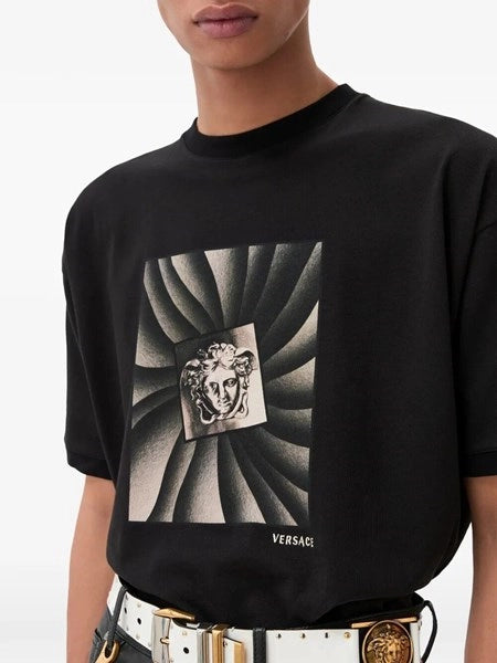 T-shirt regular in jersey di cotone con stampa