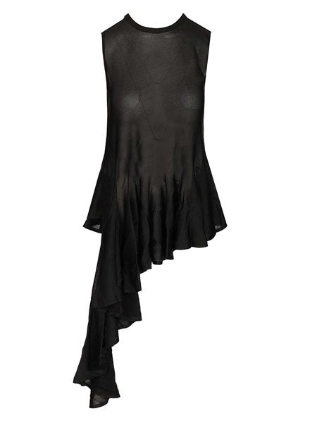 Top asimmetrico con godet