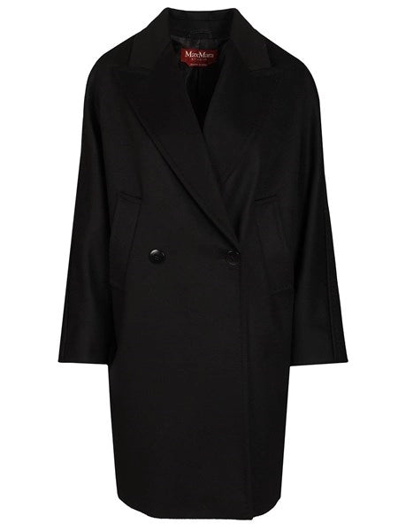 Cappotto doppiopetto in drap di lana