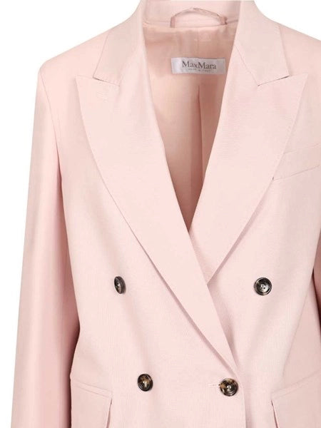 Blazer doppiopetto in misto lana, mohair e seta Ombrosa