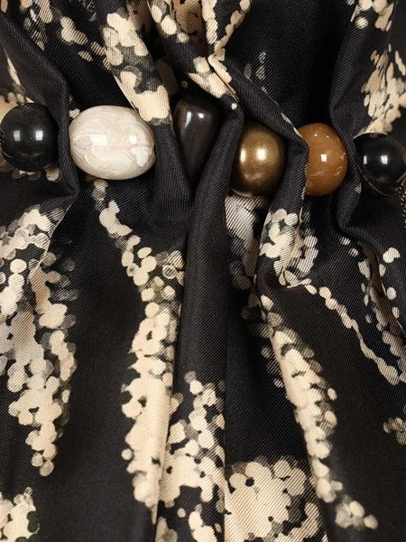 Abito in twill di seta stampata