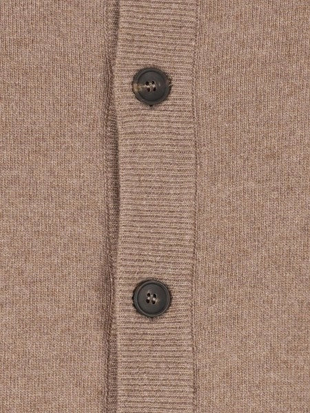 Cardigan bicolore in lana e cashmere