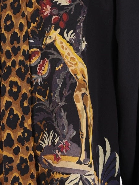 Camicia con stampa animalier