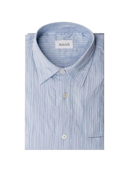 Camicia in cotone crinckle