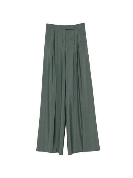 Pantalone Ampio In Lana E Seta