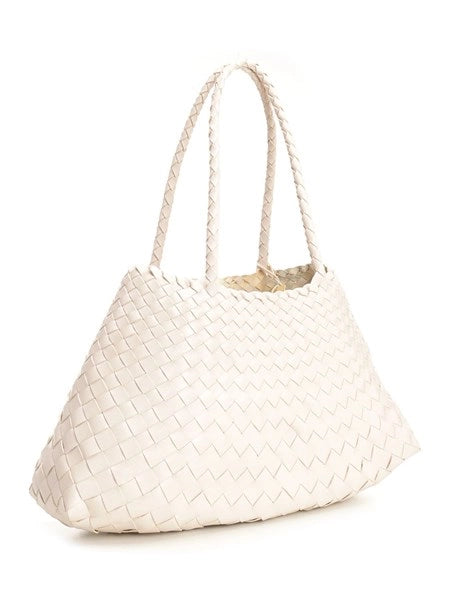 Tote bag in pelle intrecciata Santa Croce Big