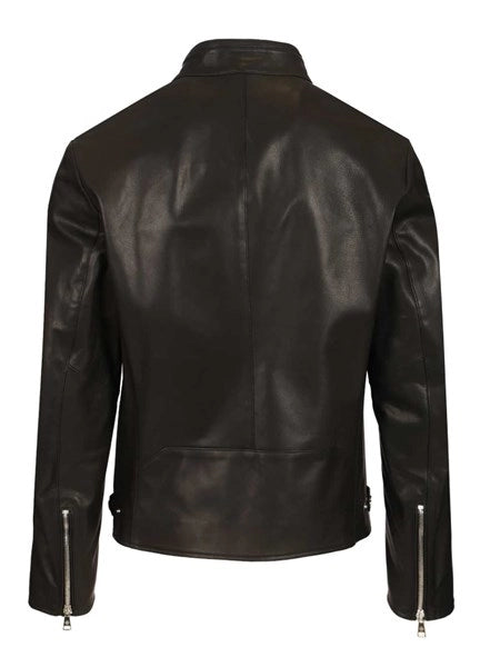 Giacca biker in pelle