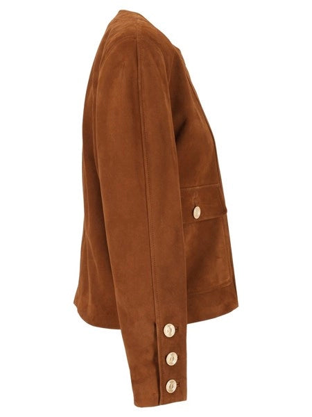 Giacca corta in suede