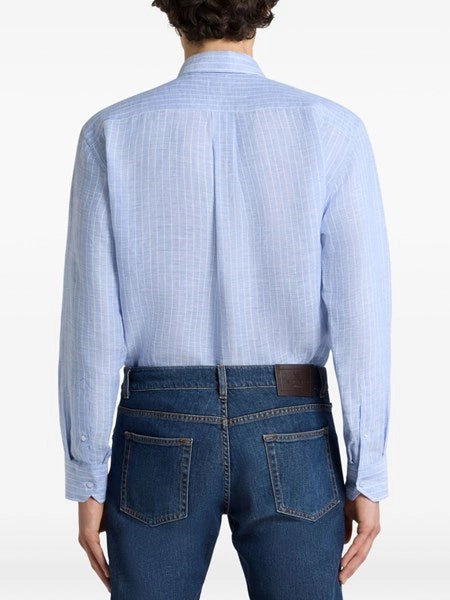Camicia in lino a righe
