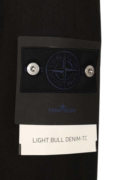 Biker in denim BIKER JACKET LIGHT BULL DENIM-TC, GARMENT DYED BLACK