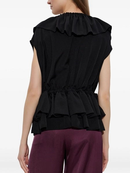Top in jersey con cintura
