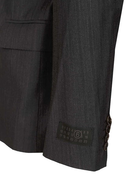 Blazer in lana e cotone