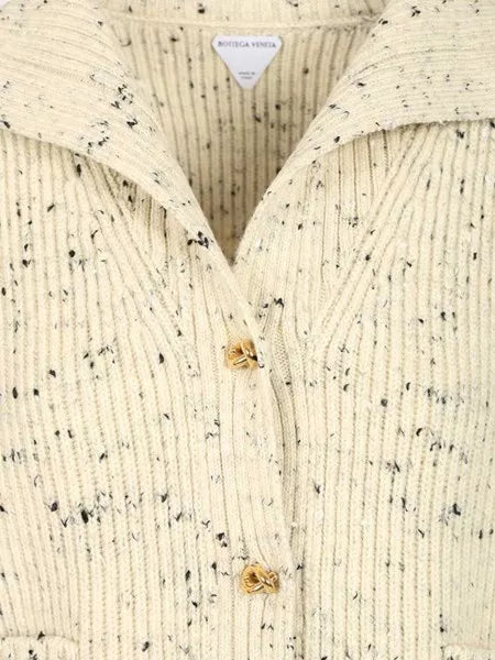 Cardigan in lana a coste