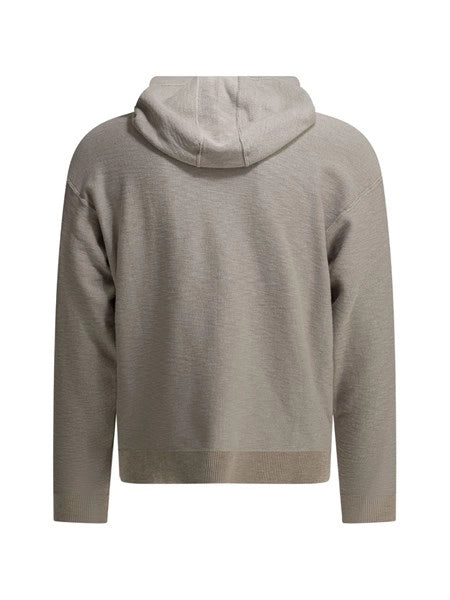 Giacca con cappuccio e zip in cotone biologico Panama