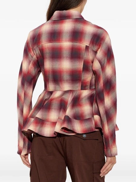 Camicia in flanella a quadri rossi