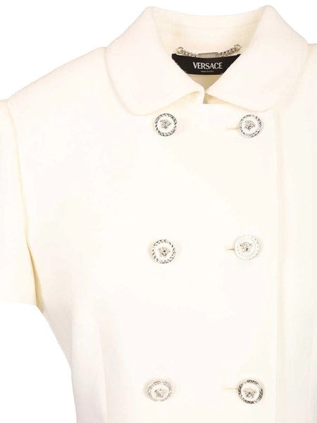 Giacca fitted in crêpe di lana double