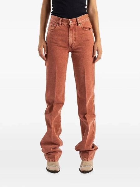 Jeans a vita alta e gamba dritta