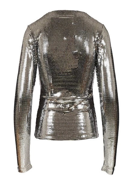 Maglia maniche lunghe argentata