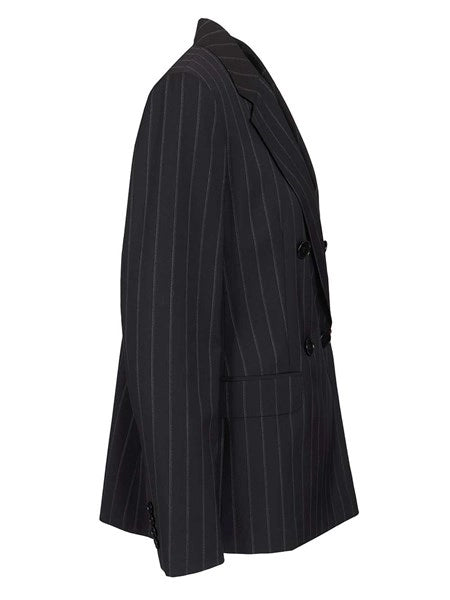 Blazer doppiopetto in lana gessata