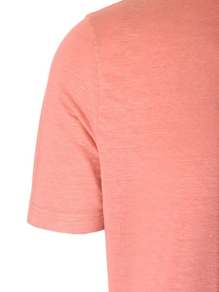 T-Shirt in jersey  di lino fiammato