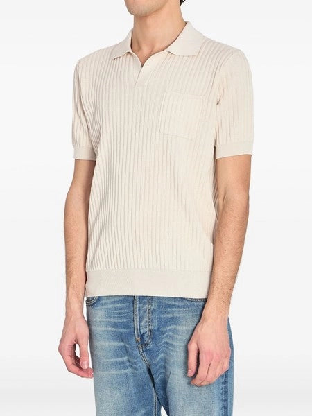 Polo a coste in cotone