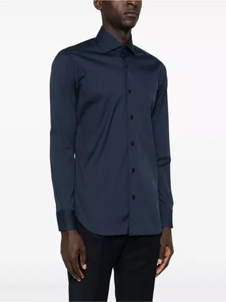 Camicia in popeline stretch