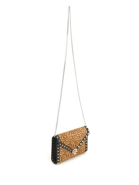 Borsa a tracolla Rockstud Mini in cavallino