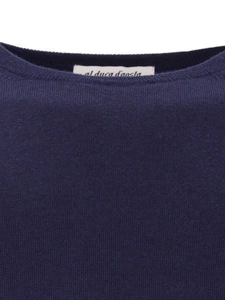 Maglia girocollo in cashmere e seta