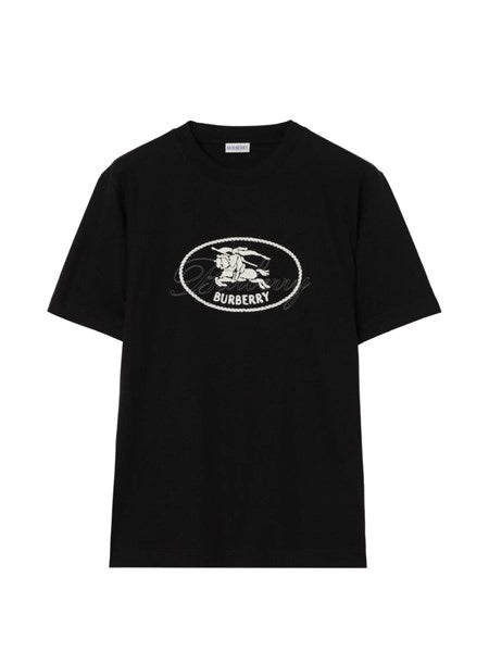 Cotton T-shirt with Knight Stamp