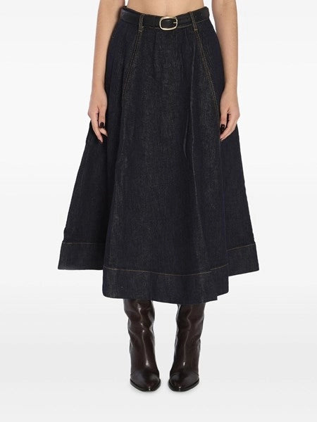 Gonna midi in denim