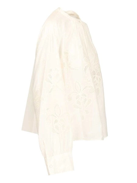 camicia bohemienne in voile con ricamo “lunamaris”