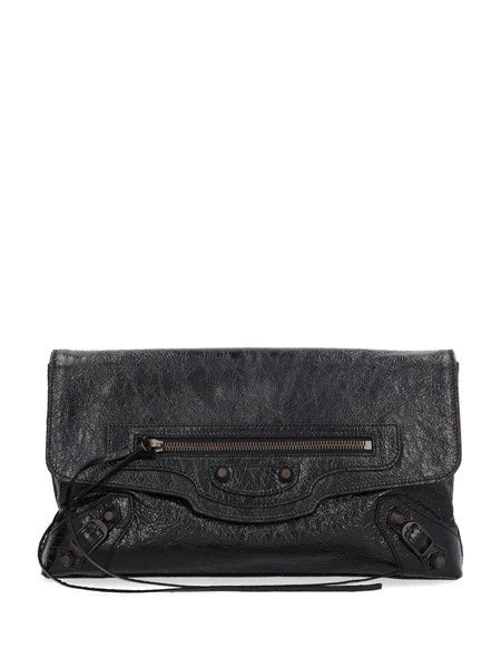 "Le city" clutch in pelle arena