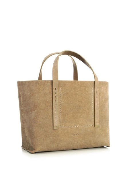 Mini shopper in suede