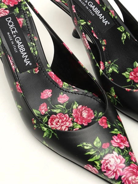 Slingback Lollo in pelle stampata